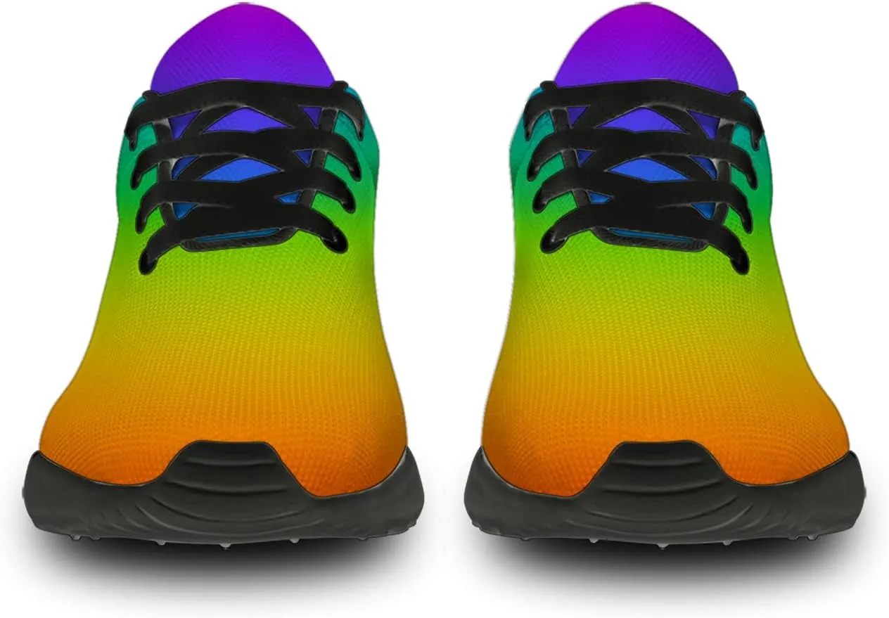 Women's Men's Rainbow Shoes LGBT Flag Sneakers Running Walking Shoes Gifts for Mom Dad