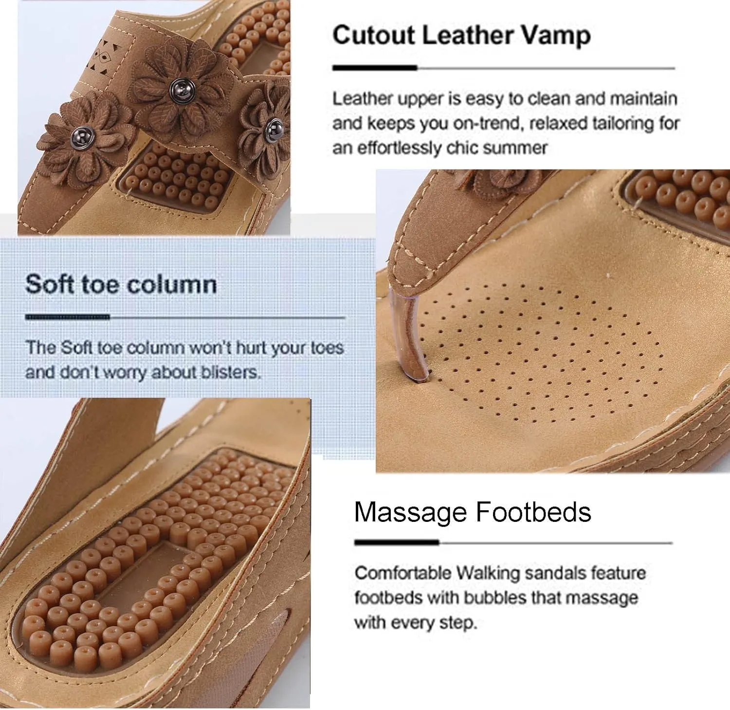 Womens Sandals Wedge Shoes Summer Woman Platform Flip Flops Comfortable Casual Dress Wedding Wedges Footwear Ladies
