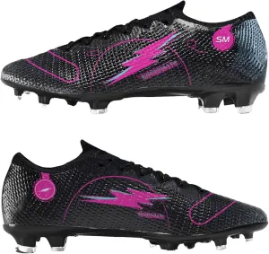 Womens Soccer Boots Spike Shoes Men Football Shoes Outdoor Cleats Lightweight Firm Ground Athletic Exercise Turf Shoes Black-Pink 39-45