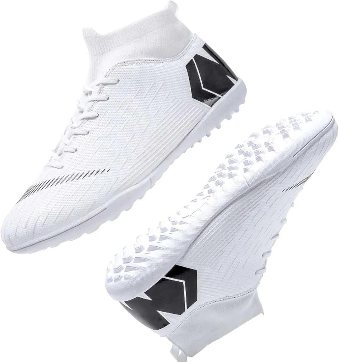 Womens Soccer Cleats High-Top Ankle Support,Soccer Cleats Boys Wear Resistant Non-Slip,TF Soccer Shoes Men Comfortable Breathable