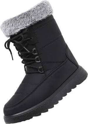 Women's Winter Boots Wide Width Leather Ankle Boots for Women Low Heel for Winter Womens Boots Winter Snow Shoes for Women Snow Boots Women Wide of Today