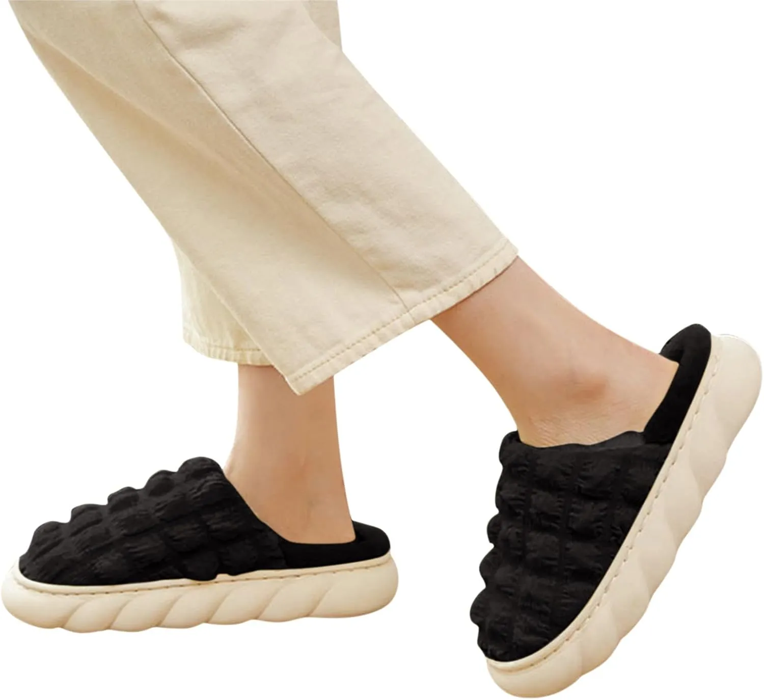 Womens Winter Slippers with Arch Support Winter House Slippers Mens Winter Slippers for Men Wide Feet Plush Slippers for Women Soft Fuzzy Christmas Shower Curtains for Bathroom Gifts for Husband 2023