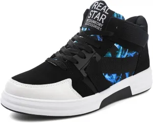 YAXE Men??s Casual High Top Lace Up Skate Shoes