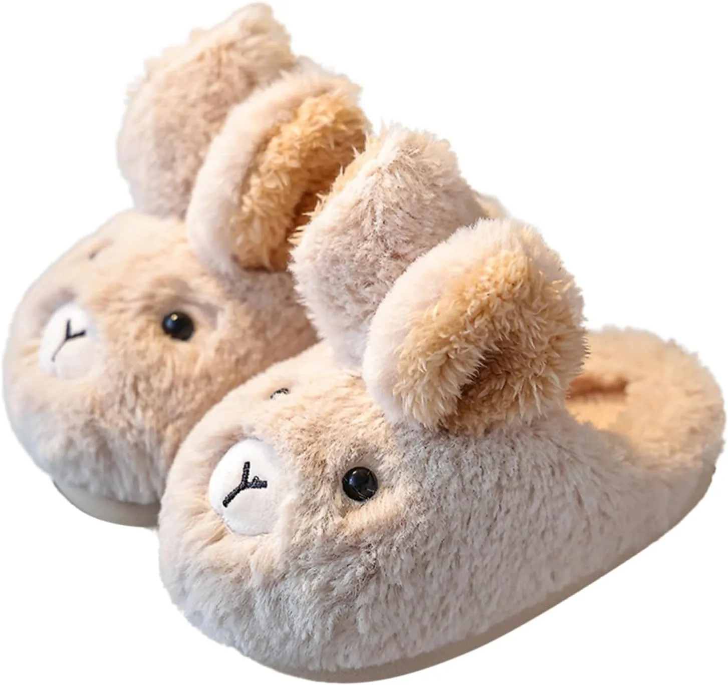 Youth House Slippers Girls Boys Slippers Warm Rabbit House Slippers For Toddler Lined Winter Girl Toddler House Slippers