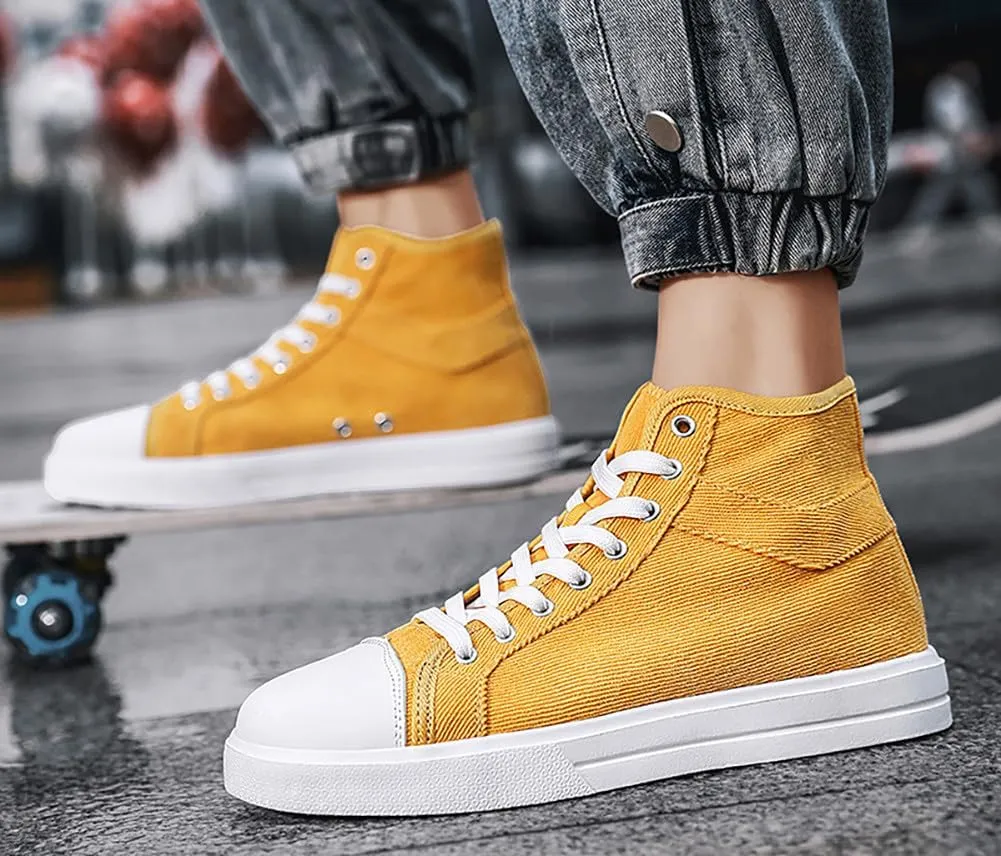 YYSPR Unisex's Fashion High Top Classic Canvas Sneakers Casual Lace Up Athletic Comfort Walking Shoes