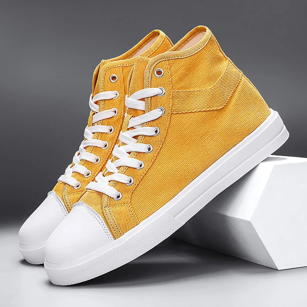 YYSPR Unisex's Fashion High Top Classic Canvas Sneakers Casual Lace Up Athletic Comfort Walking Shoes