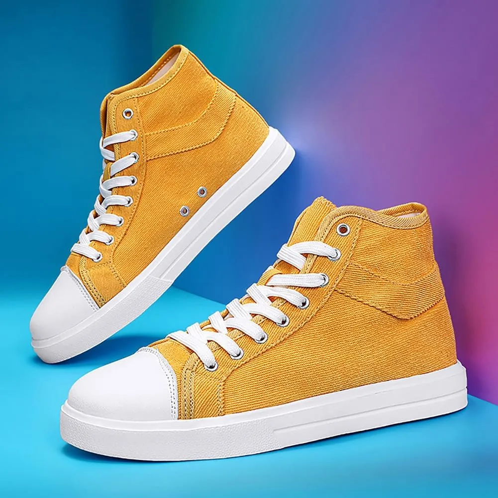 YYSPR Unisex's Fashion High Top Classic Canvas Sneakers Casual Lace Up Athletic Comfort Walking Shoes