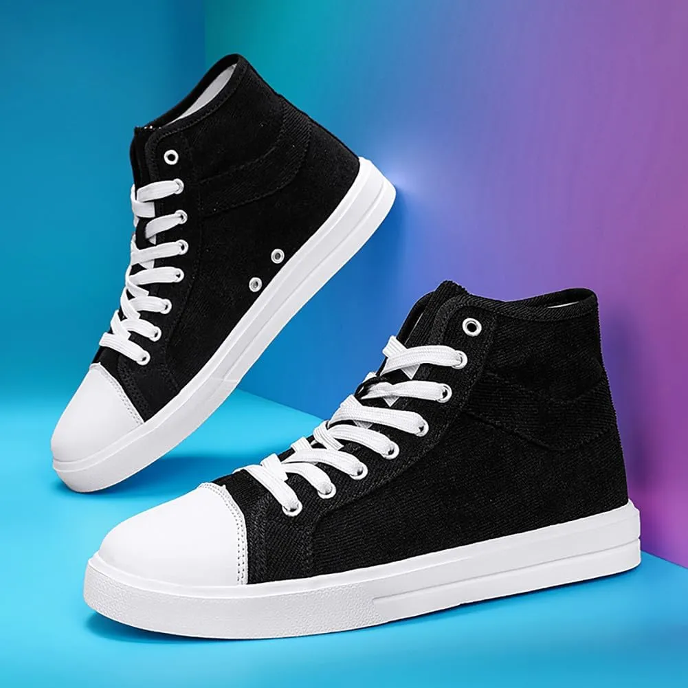 YYSPR Unisex's Fashion High Top Classic Canvas Sneakers Casual Lace Up Athletic Comfort Walking Shoes
